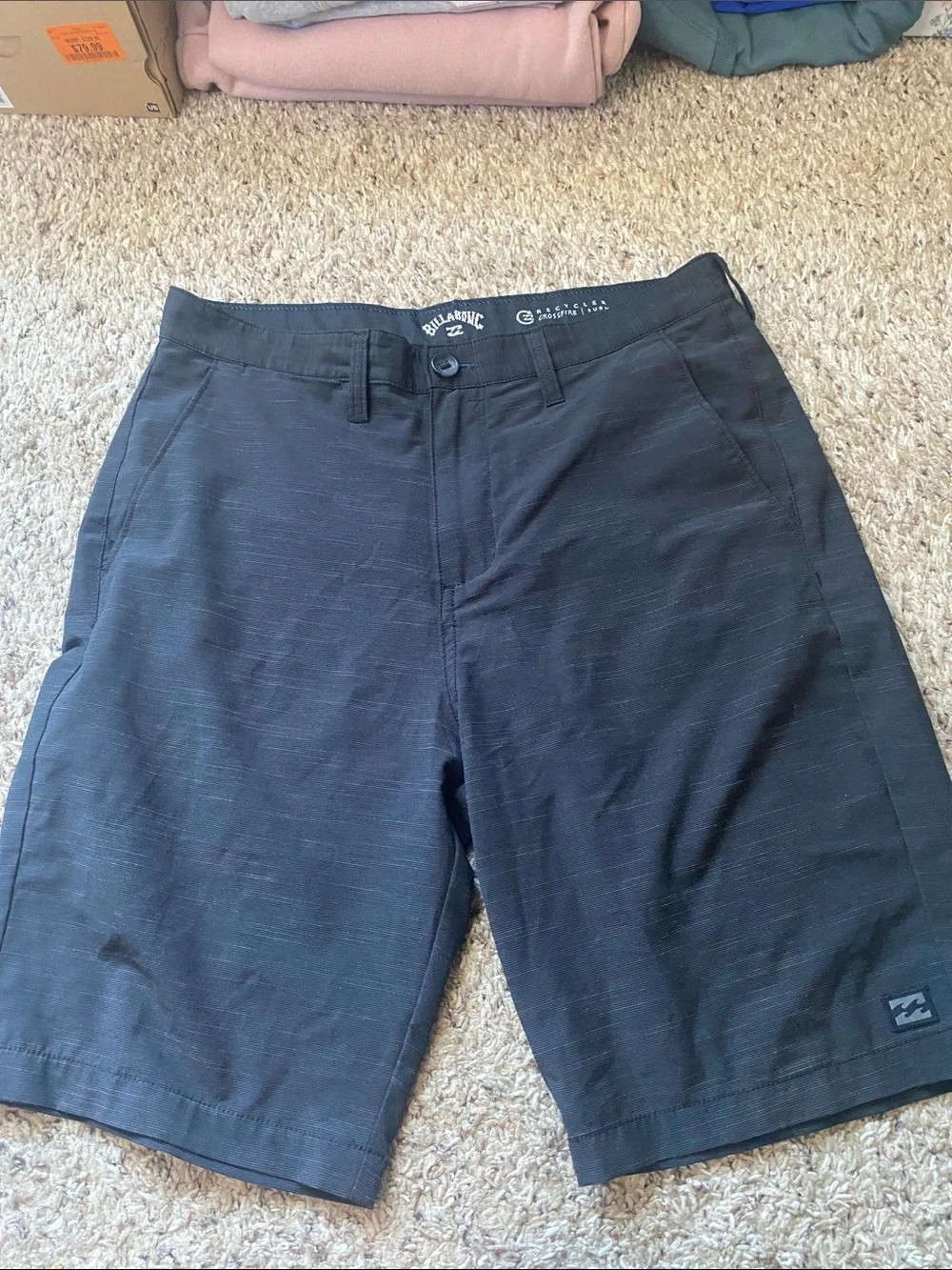 Billabong Men’s Black Flat Front Walk Shorts